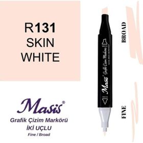 Masis 131 Ten Beyazı Çift Uçlu Marker Grafik Çizim Kalemi