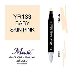 Masis 133 Bebek Ten Pembesi Çift Uçlu Marker Grafik Çizim Kalemi
