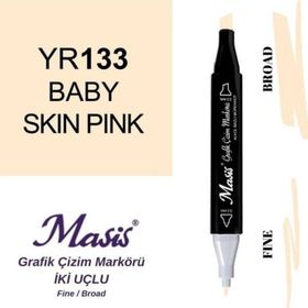 Masis 133 Bebek Ten Pembesi Çift Uçlu Marker Grafik Çizim Kalemi