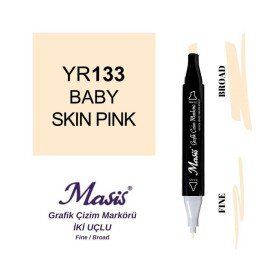 Masis 133 Bebek Ten Pembesi Çift Uçlu Marker Grafik Çizim Kalemi
