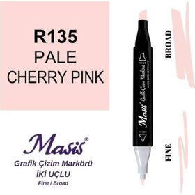 Masis 135 Açık Kiraz Pembe Çift Uçlu Marker Grafik Çizim Kalemi