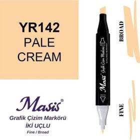 Masis 142 Açık Krem Çift Uçlu Marker Grafik Çizim Kalemi