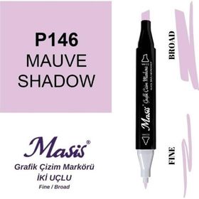Masis 146 Gölgeli Lila Çift Uçlu Marker Grafik Çizim Kalemi