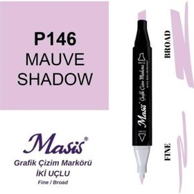Masis 146 Gölgeli Lila Çift Uçlu Marker Grafik Çizim Kalemi