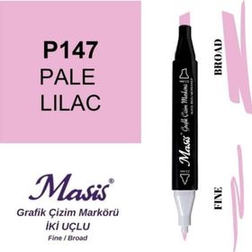 Masis 147 Açık Lila Çift Uçlu Marker Grafik Çizim Kalemi