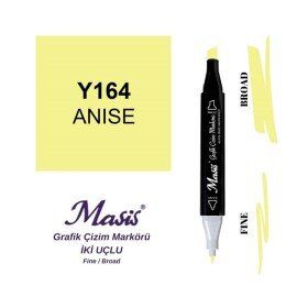 Masis 164 Anason Çift Uçlu Marker Grafik Çizim Kalemi