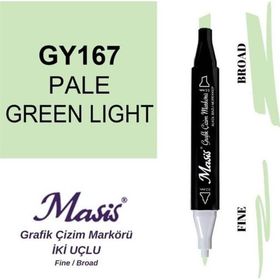 Masis 167 Küf Yeşili Çift Uçlu Marker Grafik Çizim Kalemi