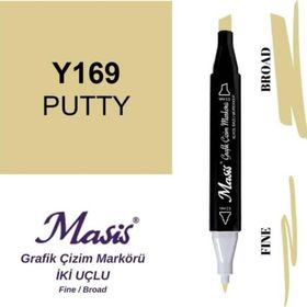 Masis 169 Cam Macunu Yeşili Çift Uçlu Marker Grafik Çizim Kalemi