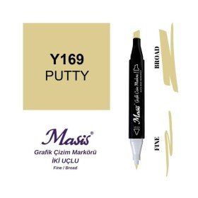 Masis 169 Cam Macunu Yeşili Çift Uçlu Marker Grafik Çizim Kalemi