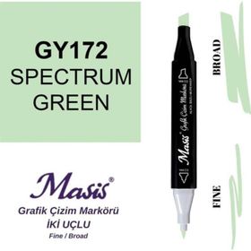 Masis 172 Su Yeşili Çift Uçlu Marker Grafik Çizim Kalemi