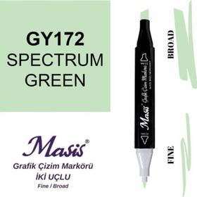 Masis 172 Su Yeşili Çift Uçlu Marker Grafik Çizim Kalemi