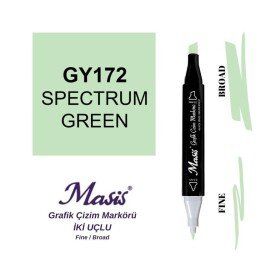 Masis 172 Su Yeşili Çift Uçlu Marker Grafik Çizim Kalemi