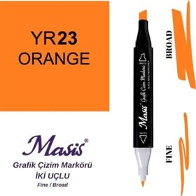 Masis 23 Turuncu Çift Uçlu Marker Grafik Çizim Kalemi