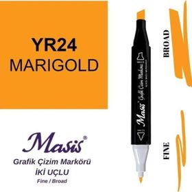 Masis 24 Kadife Çiçeği Çift Uçlu Marker Grafik Çizim Kalemi