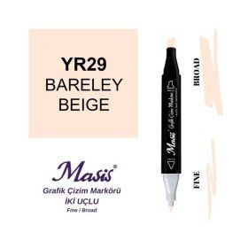 Masis 29 Açık Bej Çift Uçlu Marker Grafik Çizim Kalemi