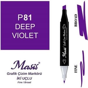 Masis 81 Koyu Menekşe Çift Uçlu Marker Grafik Çizim Kalemi