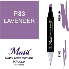 Masis 83 Lavanta Çift Uçlu Marker Grafik Çizim Kalemi