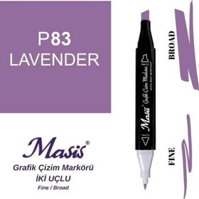 Masis 83 Lavanta Çift Uçlu Marker Grafik Çizim Kalemi