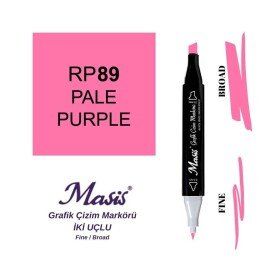 Masis 89 Açık Mor Çift Uçlu Marker Grafik Çizim Kalemi