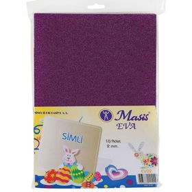 Masis A4 2 mm 10'lu Yapışkanlı Simli Eva