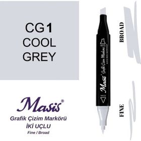 Masis CG1 Soğuk Gri Çift Uçlu Marker Grafik Çizim Kalemi