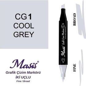 Masis CG1 Soğuk Gri Çift Uçlu Marker Grafik Çizim Kalemi