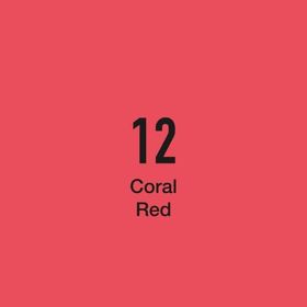 Masis Coral Red 12 Çift Taraflı Twin Grafik Marker Kalem