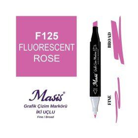Masis Flourescent Rose 125 Çift Taraflı Twin Grafik Marker Kalem