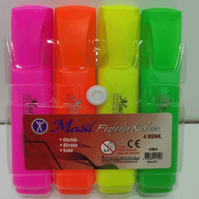 Masis Metal Renkler Fosforlu Kalem