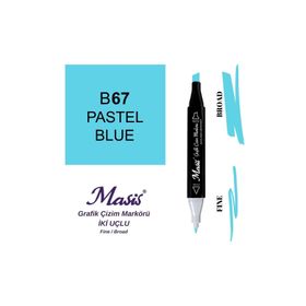 Masis Twin 67 Pastel Blue Çift Uçlu Marker Kalemi