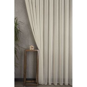 Massarelli Bej 1-2 Seyrek Pile Çizgili Tül
