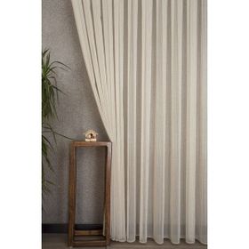 Massarelli Bej 1-2 Seyrek Pile Çizgili Tül