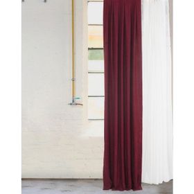 Massarelli Bordo Rengi 1-2.5 Orta Sık Pile 150x260 cm Fon Perde