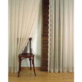 Massarelli Dantelli Bej Rengi 1-2 Seyrek Pile 130x260 Fon Örme Tül Perde