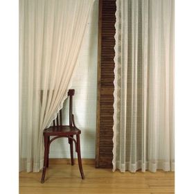 Massarelli Dantelli Bej Rengi 1- Sık Pile 90x260 cm Fon Örme Tül Perde