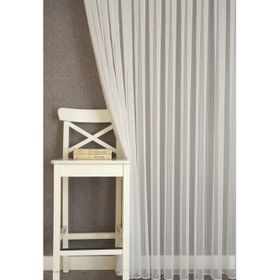 Massarelli Ekru 1-3 Sık Pile Çizgili Tül Perde
