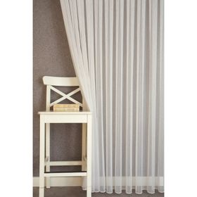 Massarelli Ekru 1-3 Sık Pile Çizgili Tül Perde