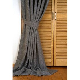 Massarelli Keten Açık Kahve 1-2 Seyrek Pile 60x260 cm Fon Perde