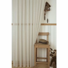 Massarelli Keten Bej 1-2.5 Orta Sık Pile 200x260 cm Fon Perde