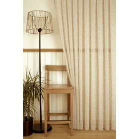Massarelli Keten Bej 1-2.5 Orta Sık Pile 200x260 cm Fon Perde