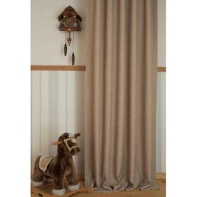 Massarelli Keten Bej Rengi 1-2 Seyrek Pile 100x260 cm Fon Perde