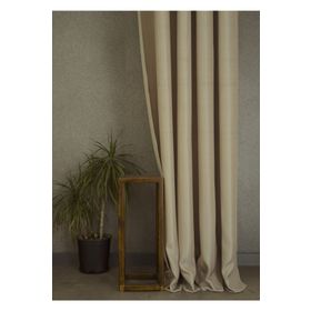 Massarelli Keten Bej Rengi 1-2 Seyrek Pile 60x260 cm Fon Perde
