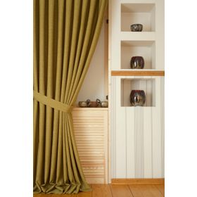 Massarelli Keten Kivi Yeşili 1-2.5 Orta Sık Pile 100x260 cm Fon Perde