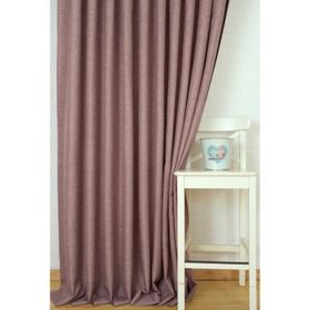 Massarelli Keten Lila 1-2 Seyrek Pile Fon Perde