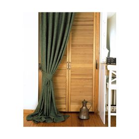 Massarelli Keten Yeşil 1-2 Seyrek Pile 150x260 cm Fon Perde