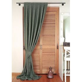 Massarelli Keten Yeşil 1-2 Seyrek Pile 60x260 cm Fon Perde
