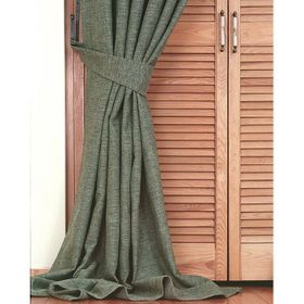 Massarelli Keten Yeşil 1-2 Seyrek Pile 60x260 cm Fon Perde