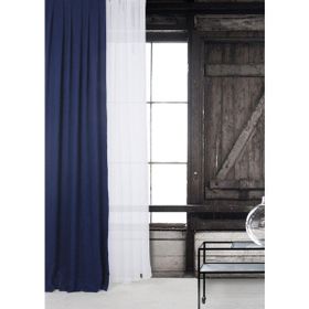 Massarelli Lacivert 1-2.5 Orta Sık Pile 100x260 cm Fon Perde