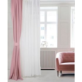 Massarelli Pudra Rengi 1-2 Seyrek Pile Fon Perde