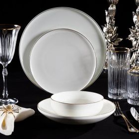 Massimo Elegant Gold 6 Kisilik 24 Parca Yemek Takimi